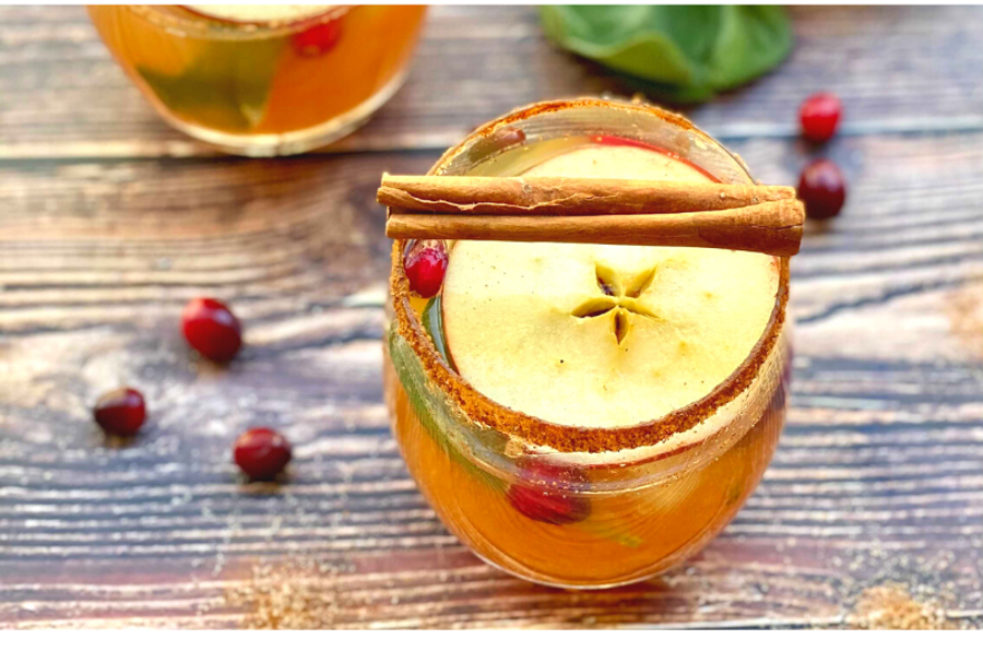 Spiced Hard Apple Cider Cocktail With Sage Simple Syrup